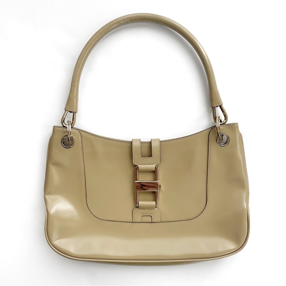Vintage Authentic GUCCI Tan Leather Shoulder Bag